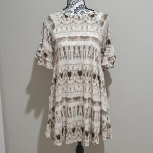 Lily Bleu taupe small womens  dress